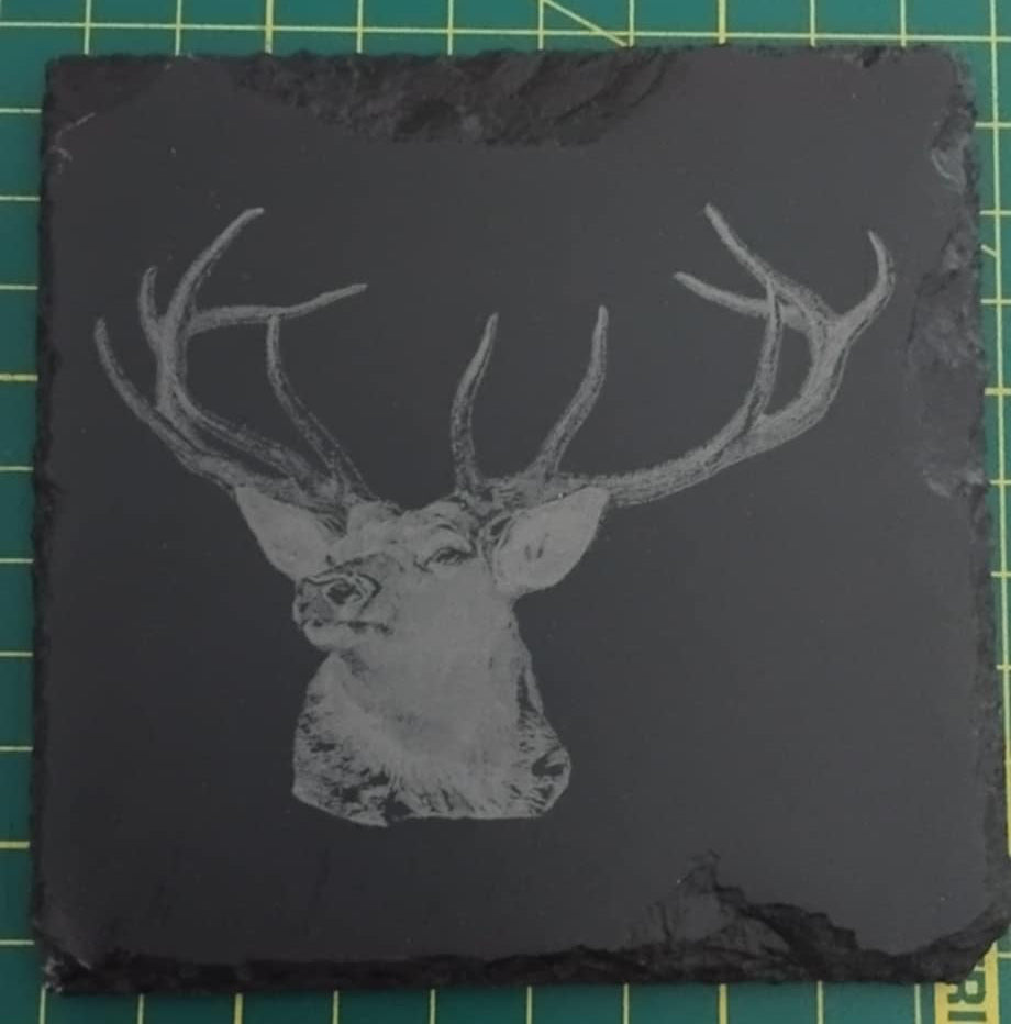 Stags head coaster set of 4