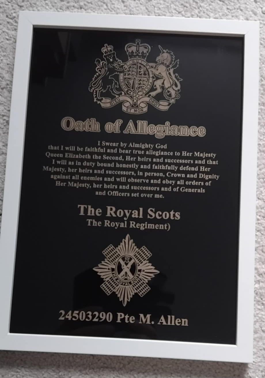 Oath of Allegiance for Royal Scots (The Royal Regiment)