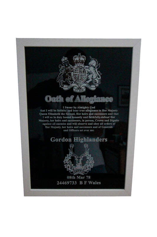 Oath of Allegiance for Gordon Highlanders