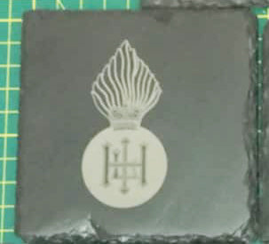 Royal Highland Fusiliers badge coaster set of 4