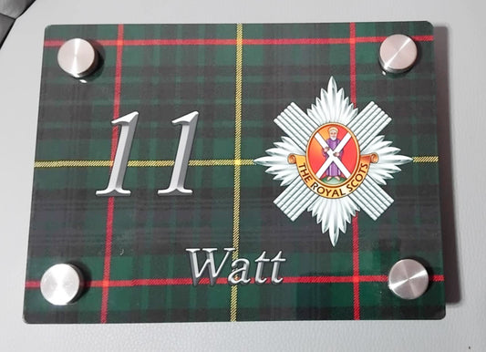 The Royal Scots Door Sign
