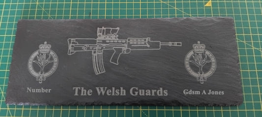 Welsh Guards personalised SA80 RIFLE SLATE