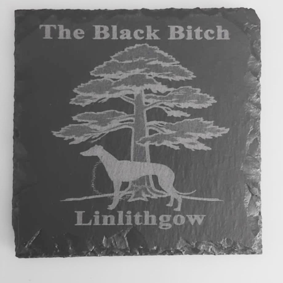 The Black Bitch Linlithgow coaster set of 4