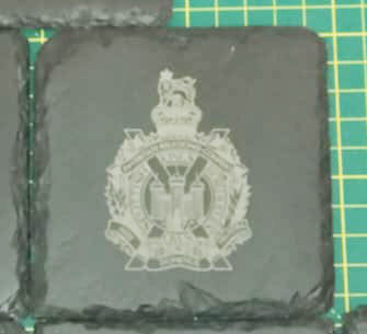 King's Own Scottish Borderers badge coaster set of 4